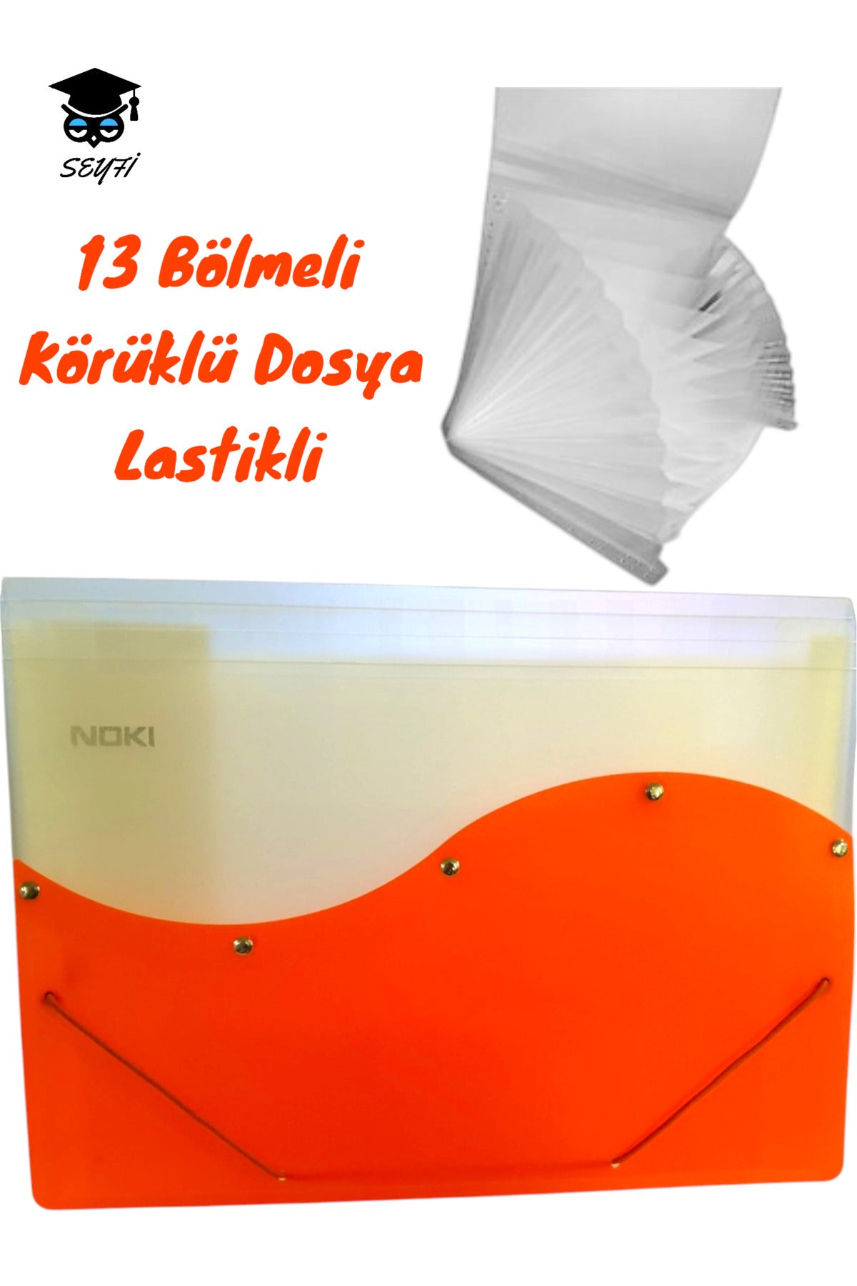 Körüklü Dosya Lastikli 13 Bölmeli
