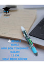 4 RENKLİ IŞIKLI MİNİ BOY TÜKENMEZ KALEM 11 CM RENKLİ GÖVDE