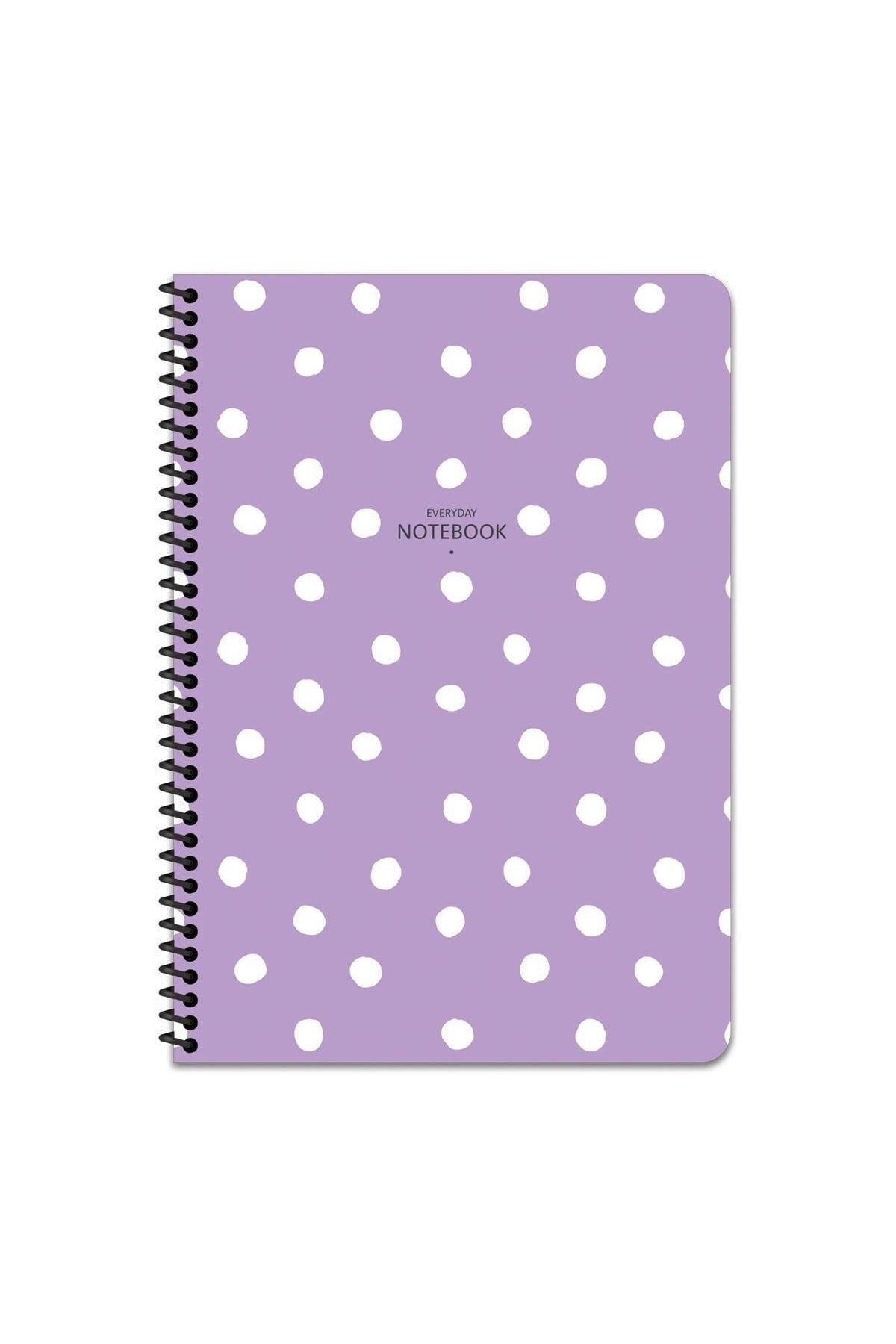 16x22 Cm Puantiye Desen Telli Defter Çizgisiz Telli Beyaz 80 Sayfalı Plastik Kapak