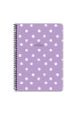 16x22 Cm Puantiye Desen Telli Defter Çizgisiz Telli Beyaz 80 Sayfalı Plastik Kapak