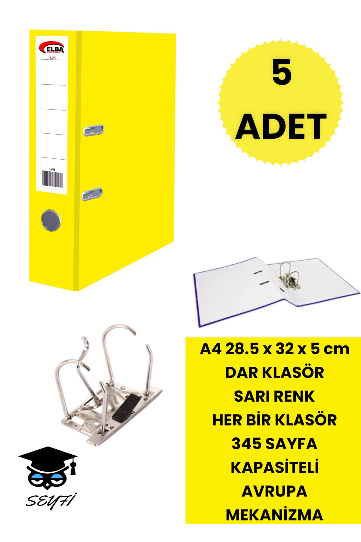 OFİS BÜRO KLASÖRÜ ÇİFT HALKA AVRUPA METAL MEKANİZMA ÇEŞİTLİ RENK VE ADETLERDE DAR VE GENİŞ KLASÖR