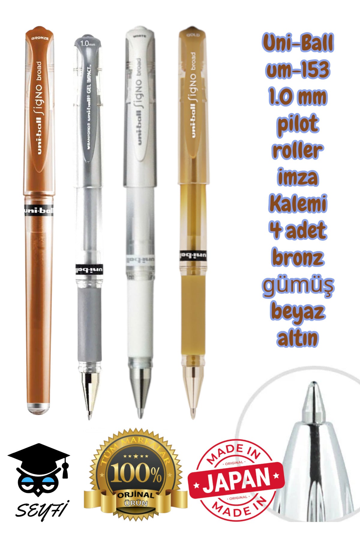 Uni-Ball um-153 1.0 mm pilot roller imza Kalemi