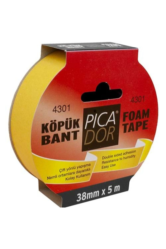 Çift Taraflı Köpük Bant 38 Mm X 5 Mt Çift Taraflı Bant renksiz