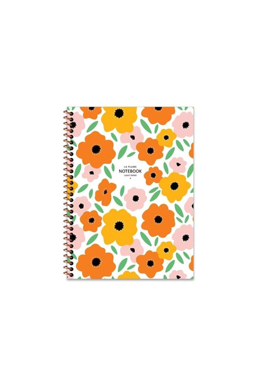 16x22 Cm 80 Yaprak Çizgisiz Plastik Kapak Telli Hafif Defter 60 Gram Krem Renk Sayfa Ivory Kağıt