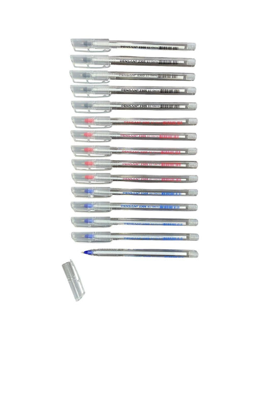 2305 İğne uçlu 0.5 mm Üçgen Gövde 5- Siyah & 5-Mavi & 5-Kırmızı 15'Li