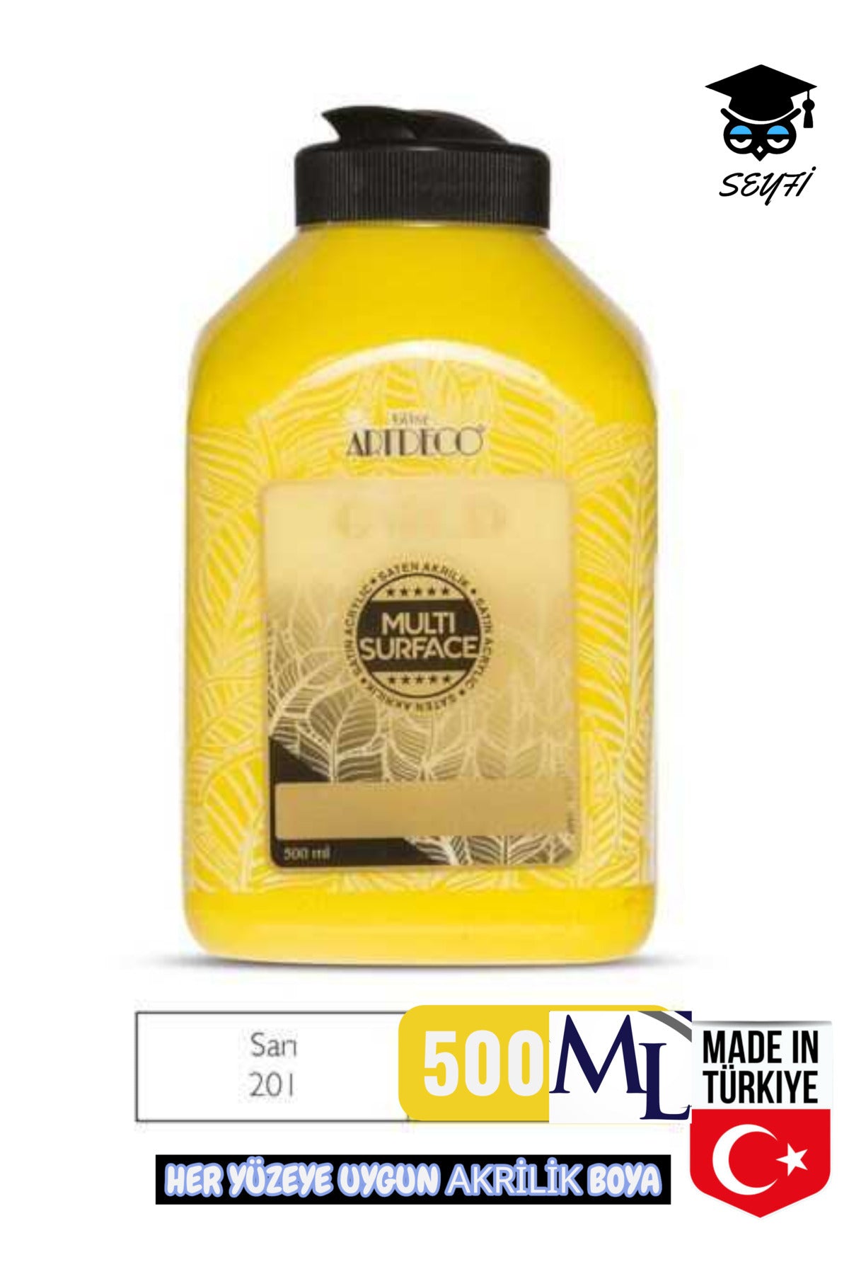 500 ML multi surface akrilik boya her yüzeye uygun artdeco