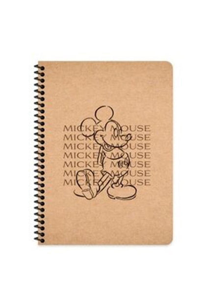 Mickey Mouse 16x22 Cm Çizgisiz Defter Beyaz Sayfa Kraft Kapak 80 Sayfa