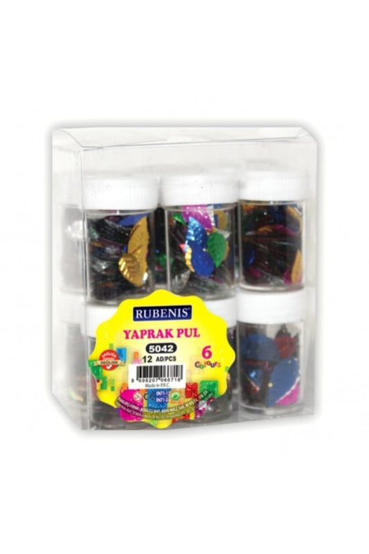 6 Renk Yaprak Pul 12 Paket