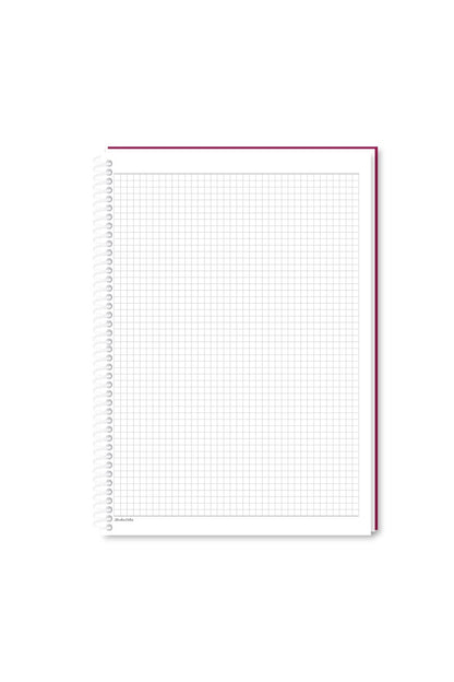 KARELİ 16X22 CM 80 YAPRAK PLASTİK KAPAK TELLİ DEFTER BEYAZ RENK SAYFALI PUANTİYE DESENLİ