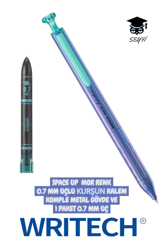 SPACE UP 0.7 MM UÇLU KURŞUN KALEM KOMPLE METAL GÖVDE VE 1 PAKET 0.7 MM UÇ WRİTECH