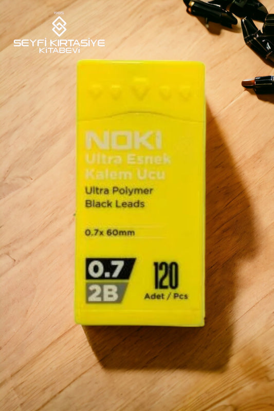 2B SİYAH 0.7 MM KALEM UCU 120'Lİ ULTRA ESNEK KALEM UCU SARI KUTU
