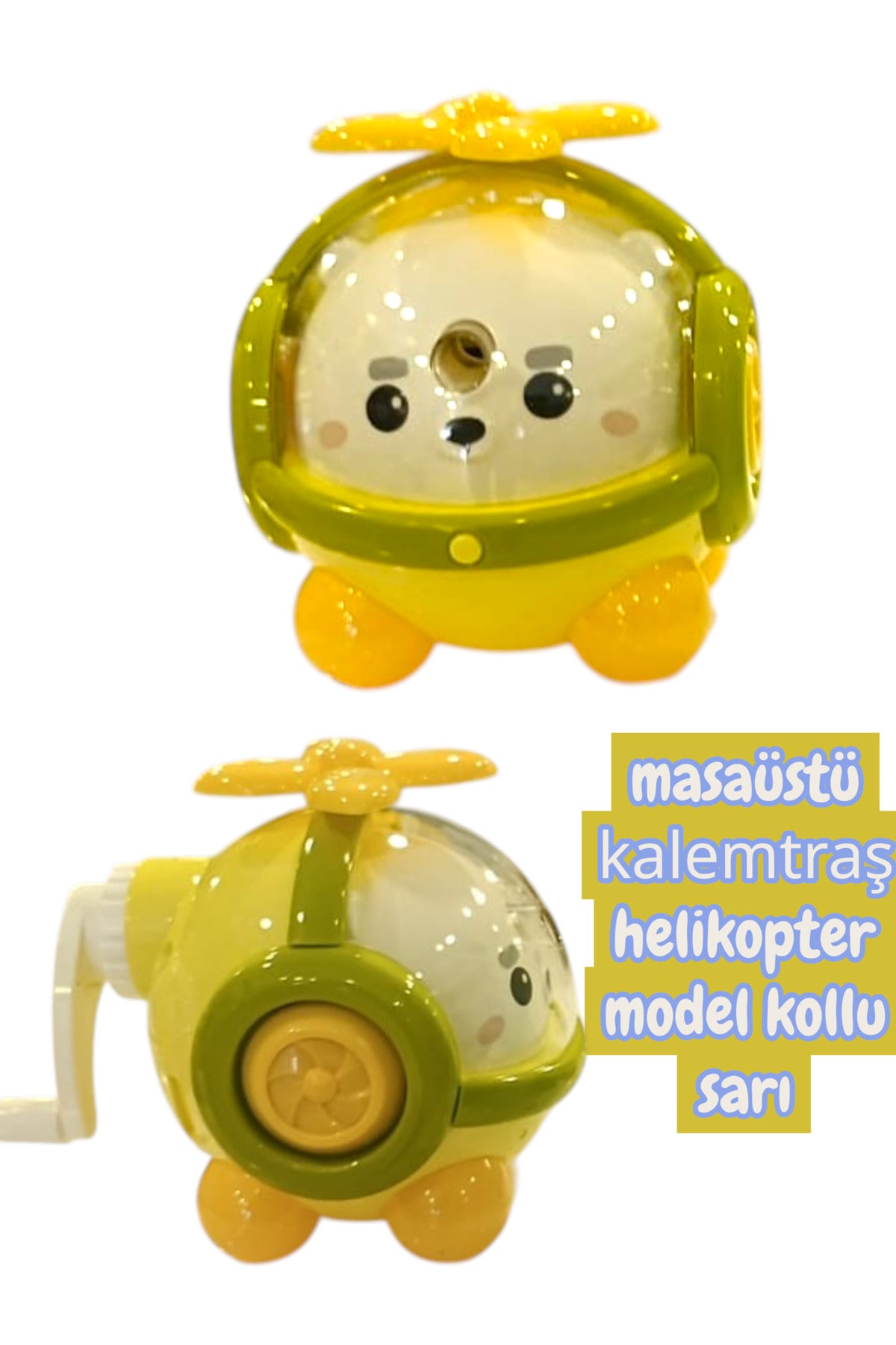 masaüstü kollu kalemtraş helikopter model