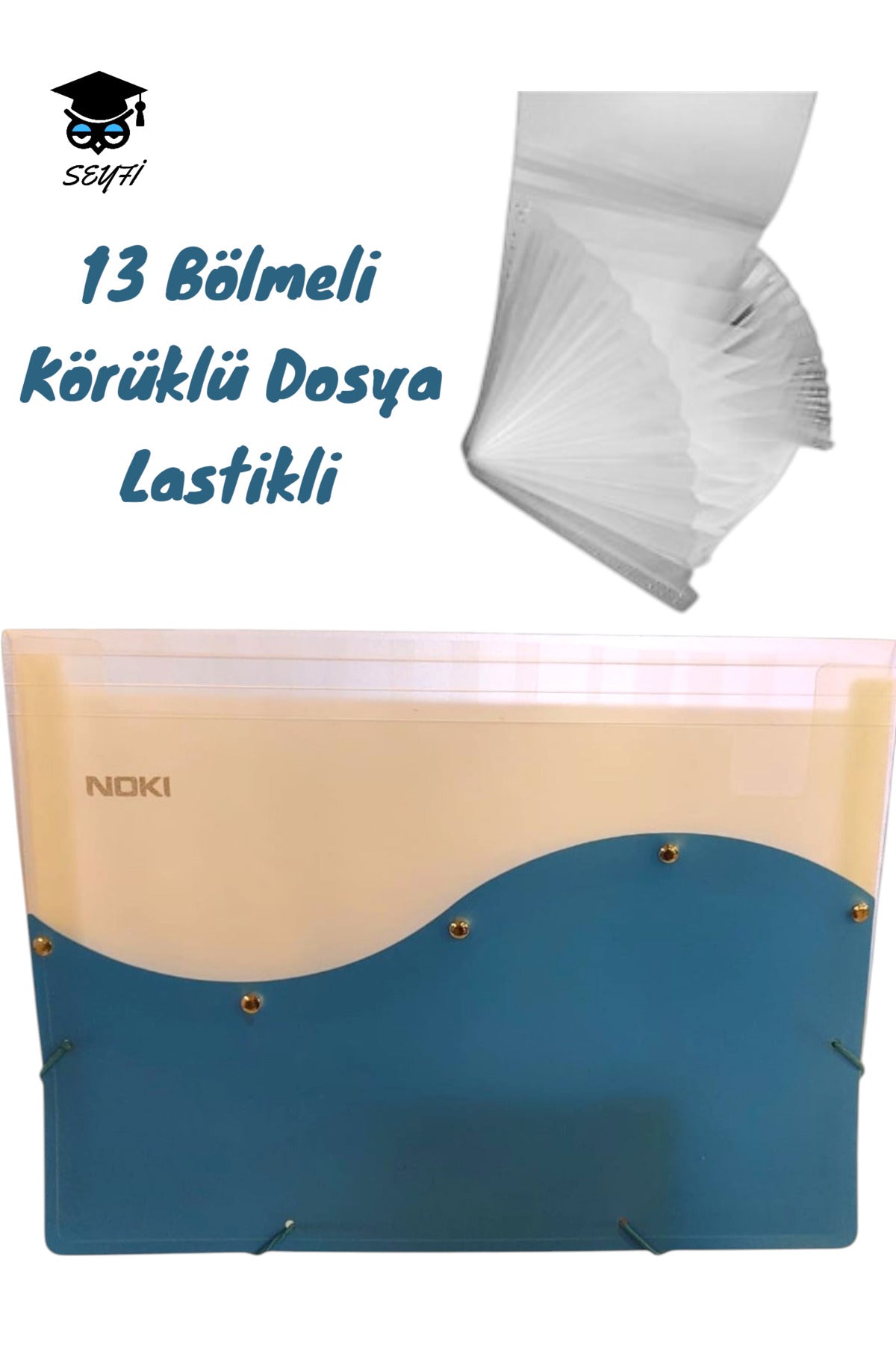 Körüklü Dosya Lastikli 13 Bölmeli