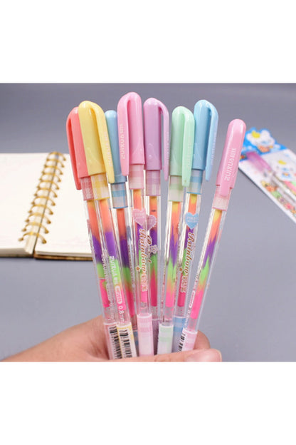 Rainbow Pastel Renk Jel Kalem