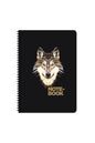 17x24 Cm Çizgisiz 100 Yaprak Jungle Sert Kapak Telli Defter 60 gr Beyaz Kağıt