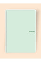 KARELİ 16x22 Cm Pastel Renk Telli Defter Telli Beyaz 80 Sayfalı Plastik Kapak YEŞİL