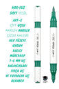 ART-X ÇİFT UÇLU AKRİLİK MARKER ÇİZİM KALEMİ HER YÜZEYE UYGUN KALICI MÜREKKEP 1-6 MM UÇ KALINLIKLARI