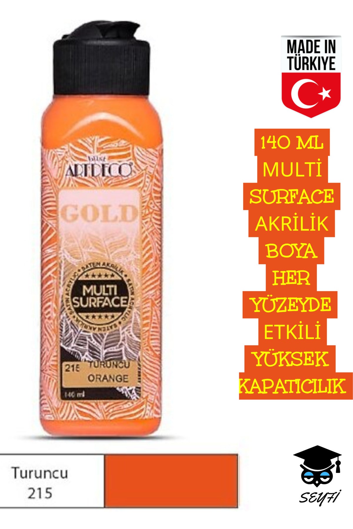 140 ML MULTİ SURFACE AKRİLİK BOYA HER YÜZEYDE ETKİLİ YÜKSEK KAPATICILIK