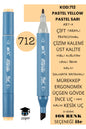 ÇİFT TARAFLI PROFESYONEL ÇİZİM KALEMİ KALICI MÜREKKEP ÜÇGEN GÖVDE İNCE UÇ 1 MM KESİK UÇ 2-6MM