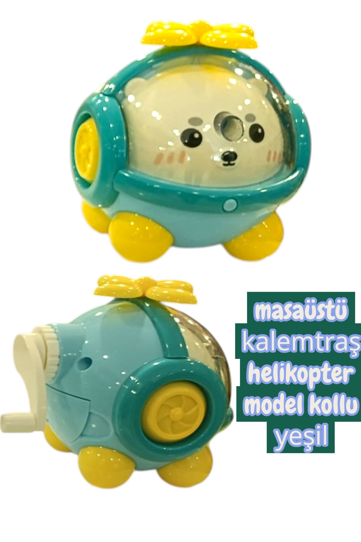 masaüstü kollu kalemtraş helikopter model