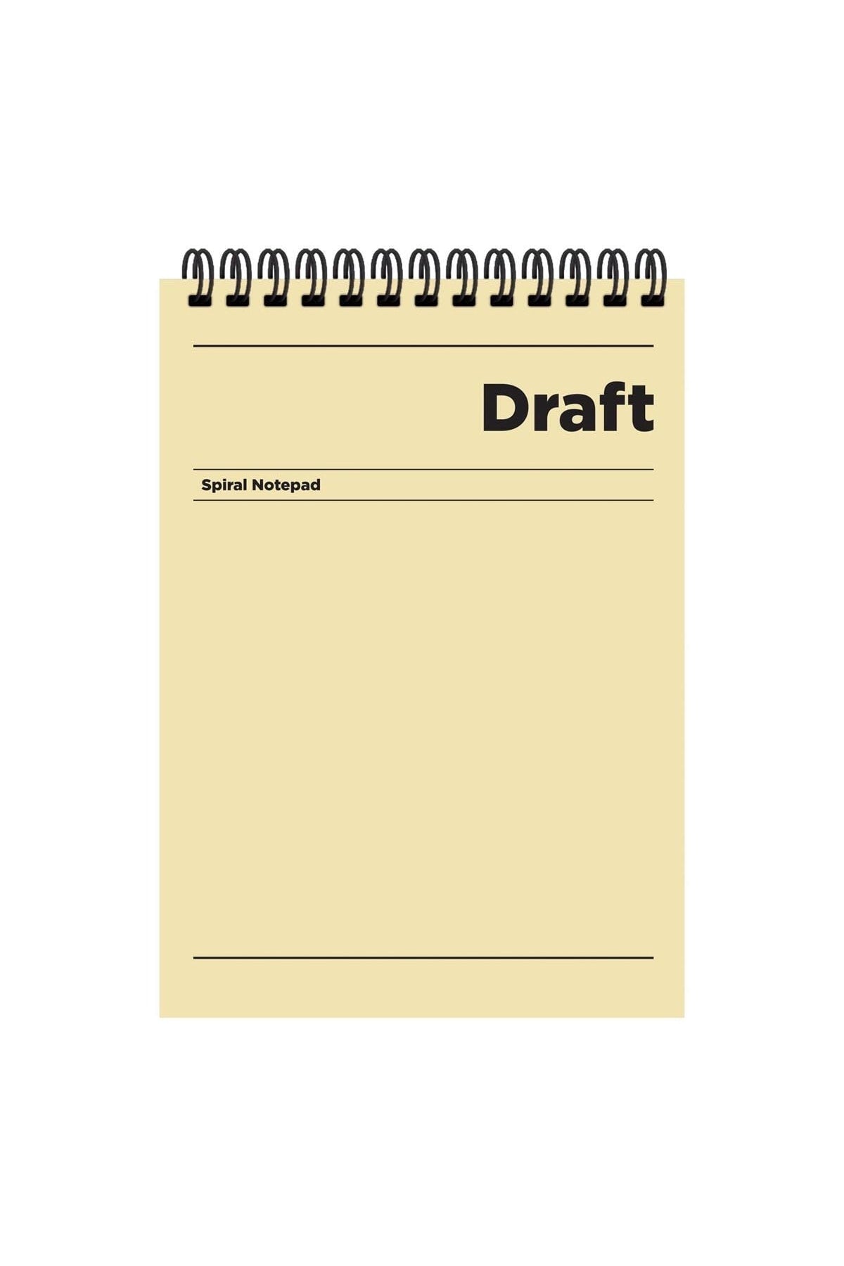 A4 Çizgisiz 80 Yaprak Karton Kapak Telli Defter 60 Gr Krem Renk Kağıt Draft