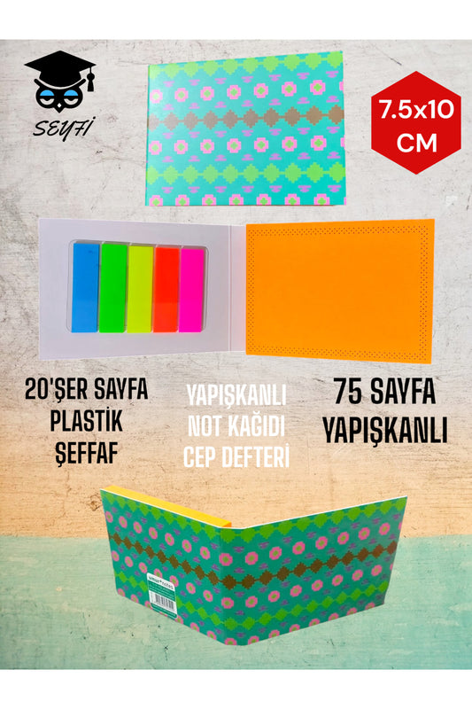 YAPIŞKANLI NOT KAĞIDI CEP DEFTERİ MODEL POST-İT DEFTERİ YAPIŞKANLI KAĞIT SETİ