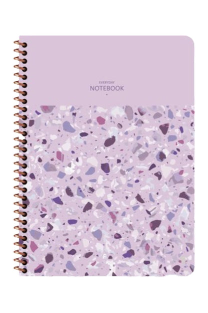 KARELİ 16x22 CM 80 YAPRAK PLASTİK KAPAK TELLİ DEFTER 60 GRAM BEYAZ SAYFA TERAZZO