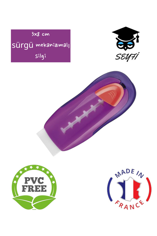3x8 cm sürgülü mekanizmalı silgi maped