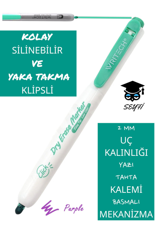 Basmalı Tahta kalemi yaka clipsli iade garantili amerika markası writech KOLAY SİLİNEBİLİR