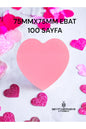 7,5X7,5 CM EBAT KALP ŞEKİLLİ YAPIŞKANLI KAĞIT 100 YAPRAK POST-İT NOT KAĞIDI