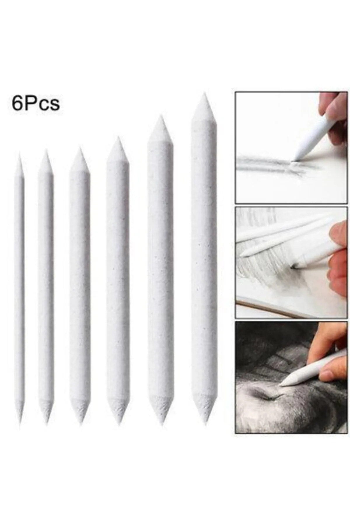 Toz Pastel Dağıtıcı 6'lı Set Kaynaştırma Kalemi 1-2-3-4-5-6 Numraları