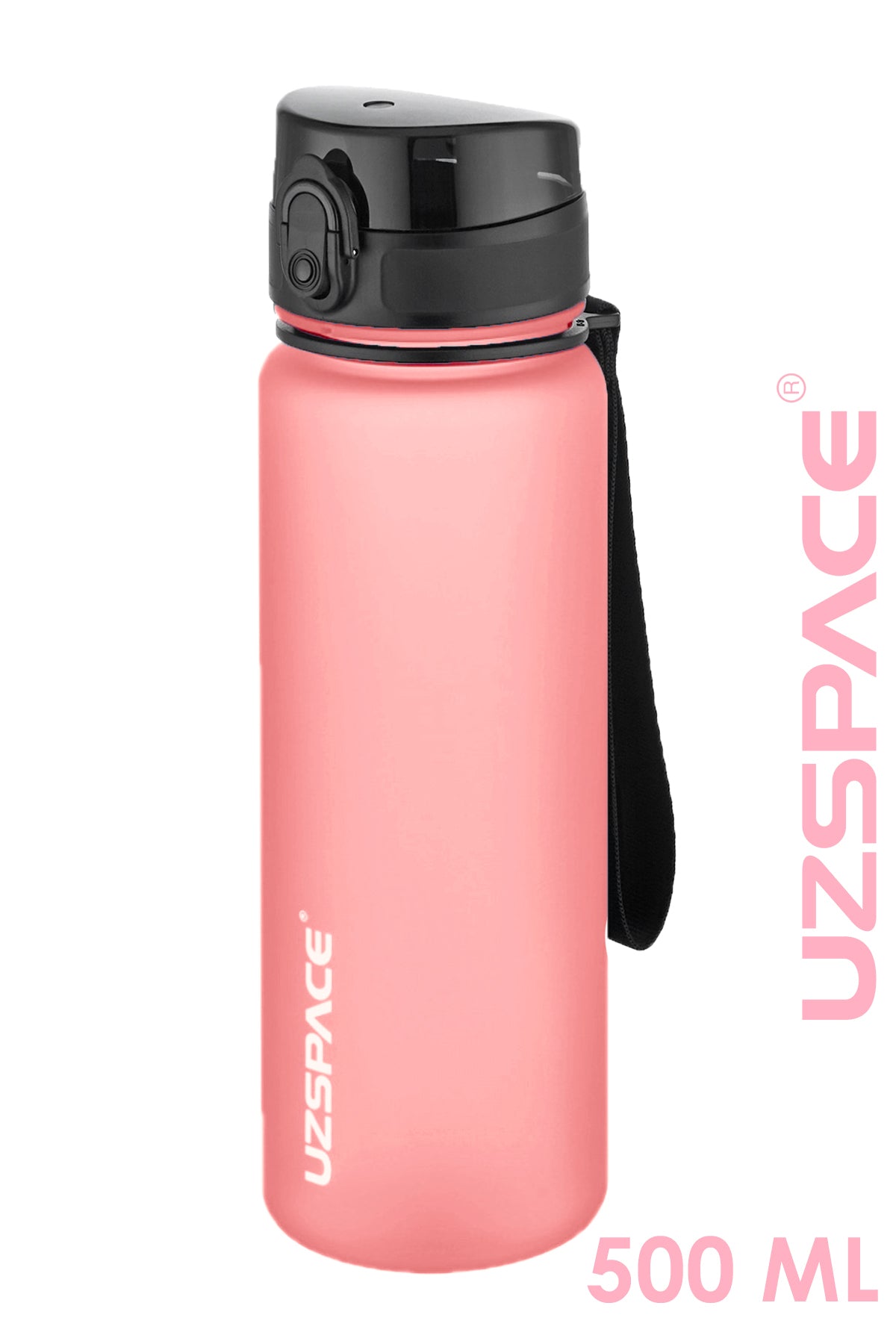 Plastik 500 Ml Tritan Su Matarası 13 Farklı Renk Softtouch 0,50 L Pembe