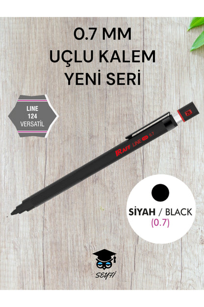 Raff Line 124 0.7 Mm Uçlu Kalem Yeni Seri Versatil Kalem 0,7 Mm Siyah Renk