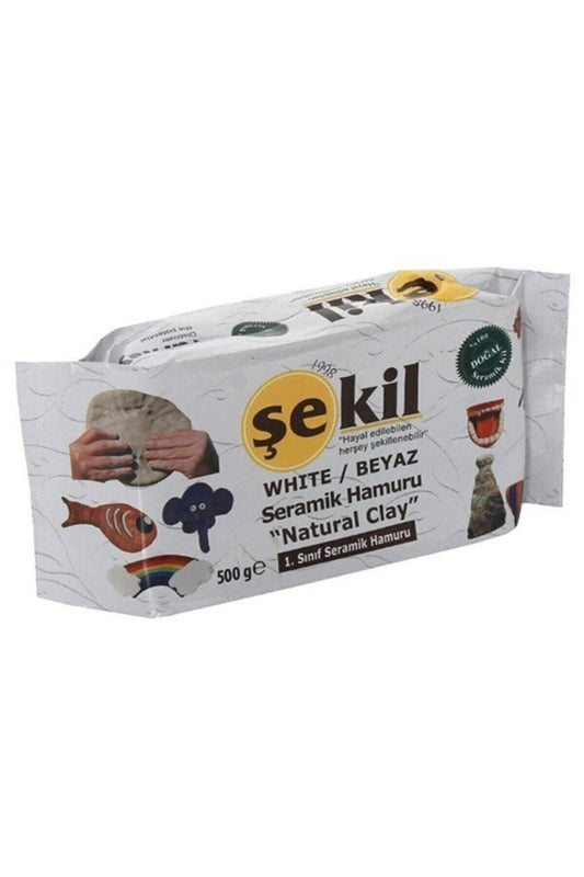 1.kalite Seramik Kil Hamuru 500 gr Beyaz