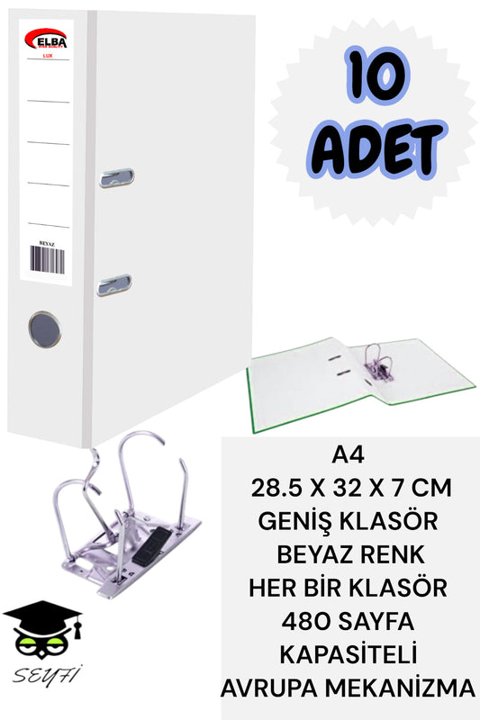 A4 OFİS KLASÖRÜ BÜRO EVRAK DÜZENLEYİCİ KLASÖR ÇİFT METAL HALKA AVRUPA MEKANİZMA
