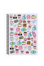 16x22 Cm 80 Yaprak Çizgisiz Plastik Kapak Telli Defter 60 Gram Beyaz Sayfa