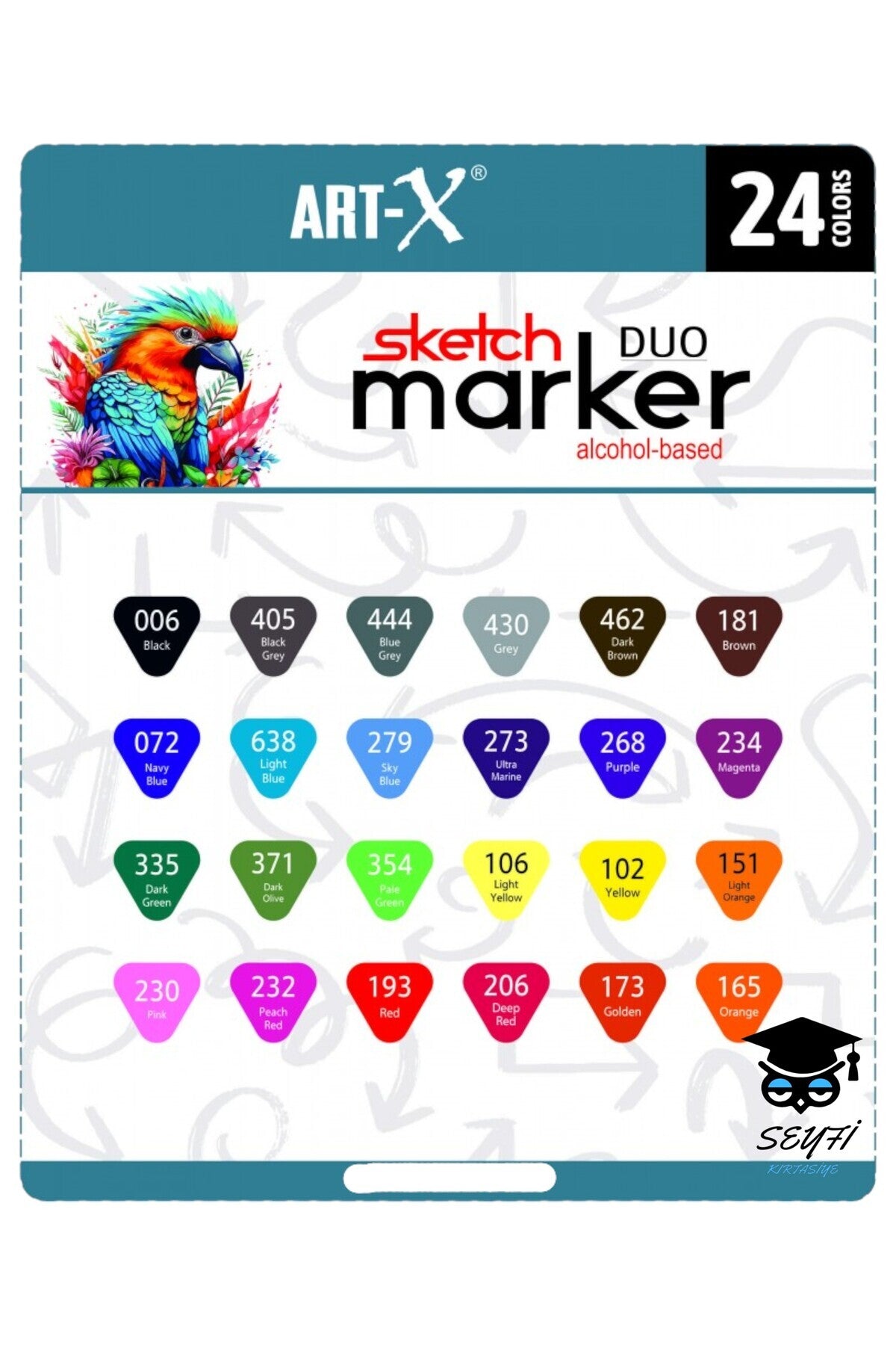 SKETCH MARKER ÇİFT TARAFLI ÇİZİM KALEM SETİ ART-X RİCH YÜKSEK KALİTE KALICI MÜREKKEP İADE GARANTİLİ