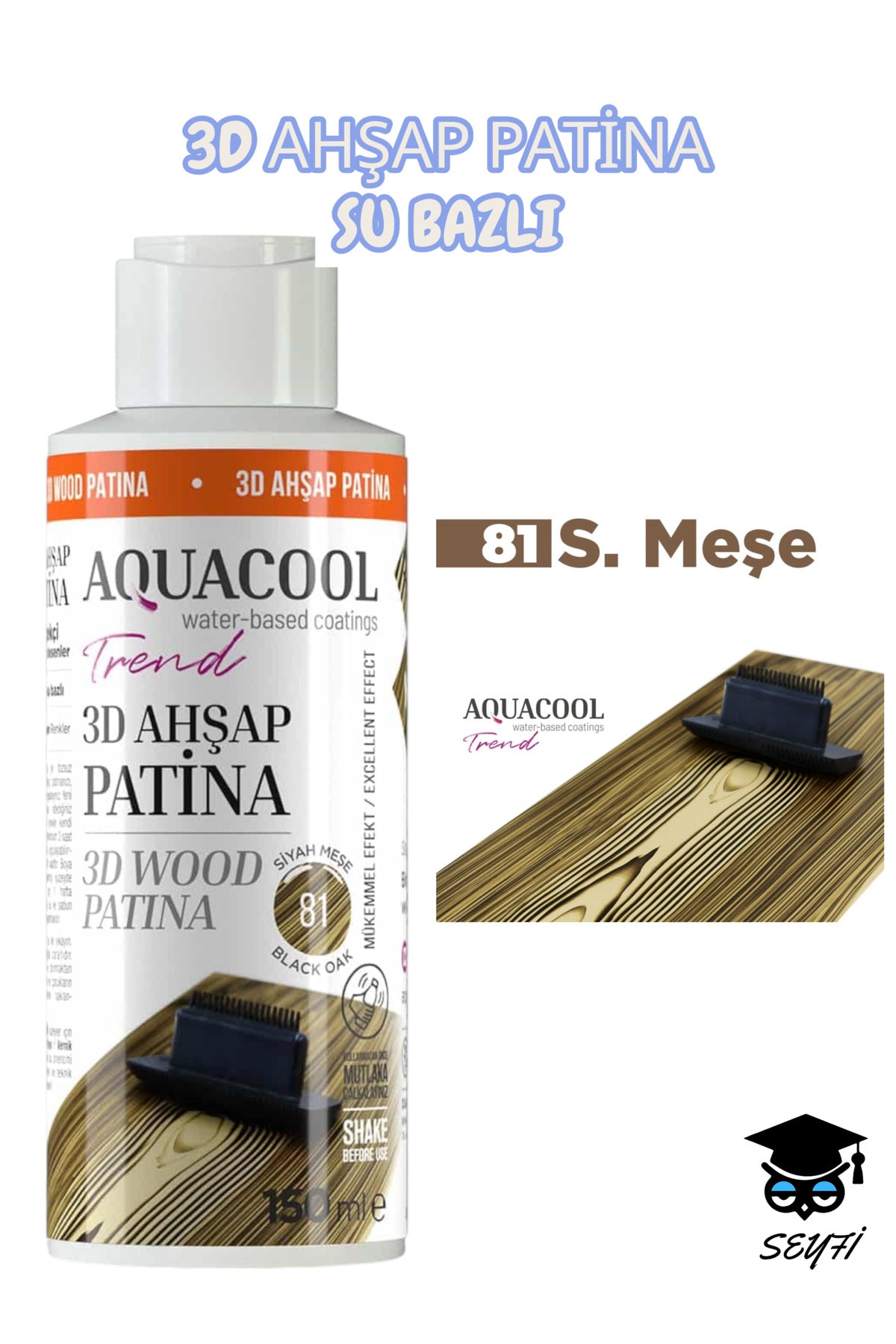 3D AHŞAP PATİNA SU BAZLI 150 ML