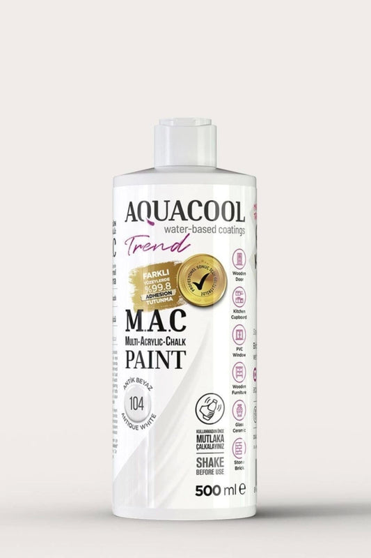 M.a.c Su Bazlı Akrilik Boya 104 Antik Beyaz 500 ml