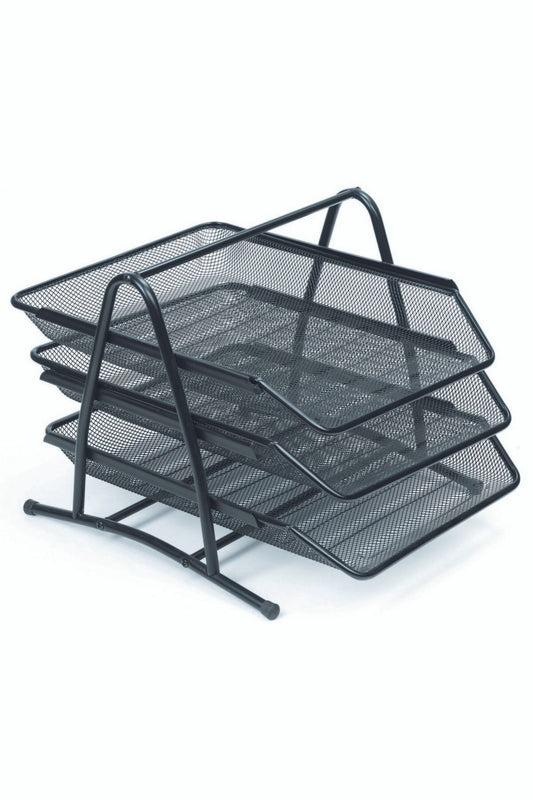 Evrak Rafı Metal Perforeli 3 Lü Siyah 9181(1 Paket 12 Adet)
