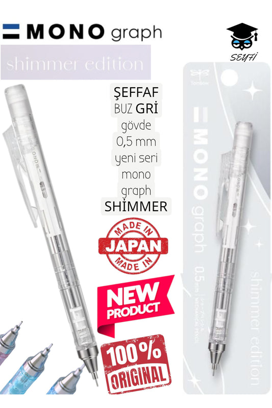 şeffaf gövde 0,5 mm yeni seri tombow mono graph shimmer serisi
