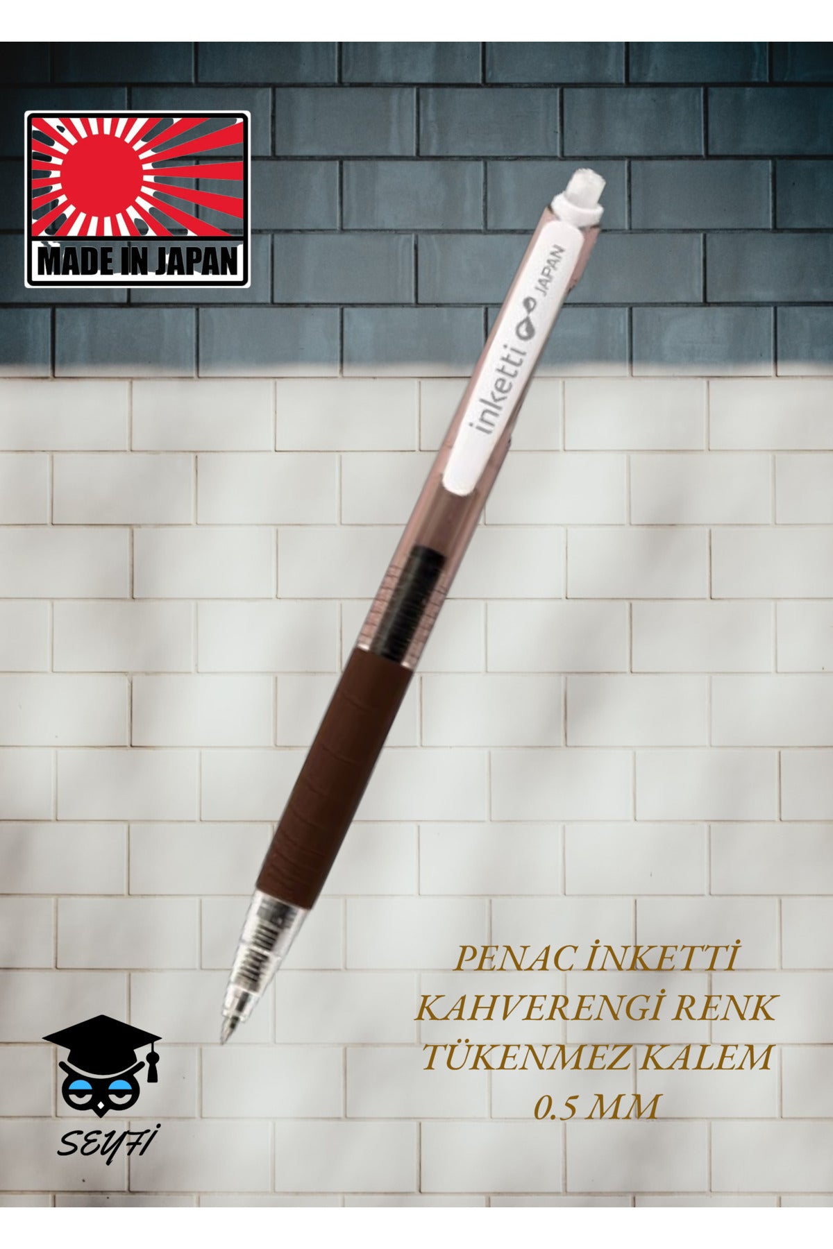 PENAC İNKETTİ JEL TÜKENMEZ KALEM BASMALI 0.5 MM UÇ İNCELİĞİ