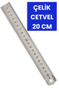 20 CM ÇELİK CETVEL METRE PASLANMAZ