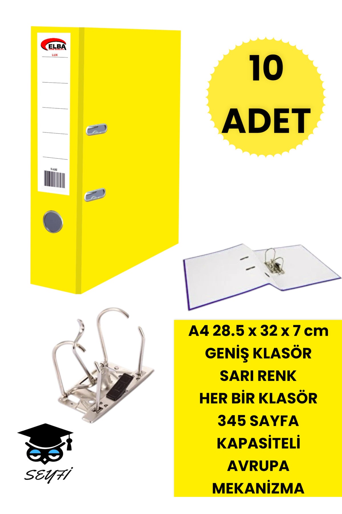 OFİS BÜRO KLASÖRÜ ÇİFT HALKA AVRUPA METAL MEKANİZMA ÇEŞİTLİ RENK VE ADETLERDE DAR VE GENİŞ KLASÖR