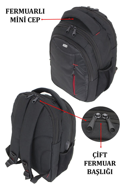 YÜKSEK KALİTE SIRT ÇANTASI SU GEÇİRMEZ DENYE KUMAŞ LAPTOP BÖLMELİ KORUYUCU PEDLİ 47X32X16,5 CM