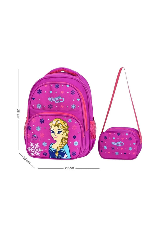 Buz Kız desenli ilkokul Ve Beslenme Çantası sırt çantası frozen