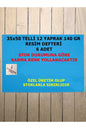 6 Adet 35x50 12 Yaprak 140 Gr Plastik Kapak Telli Resim Defteri 12 Yaprak