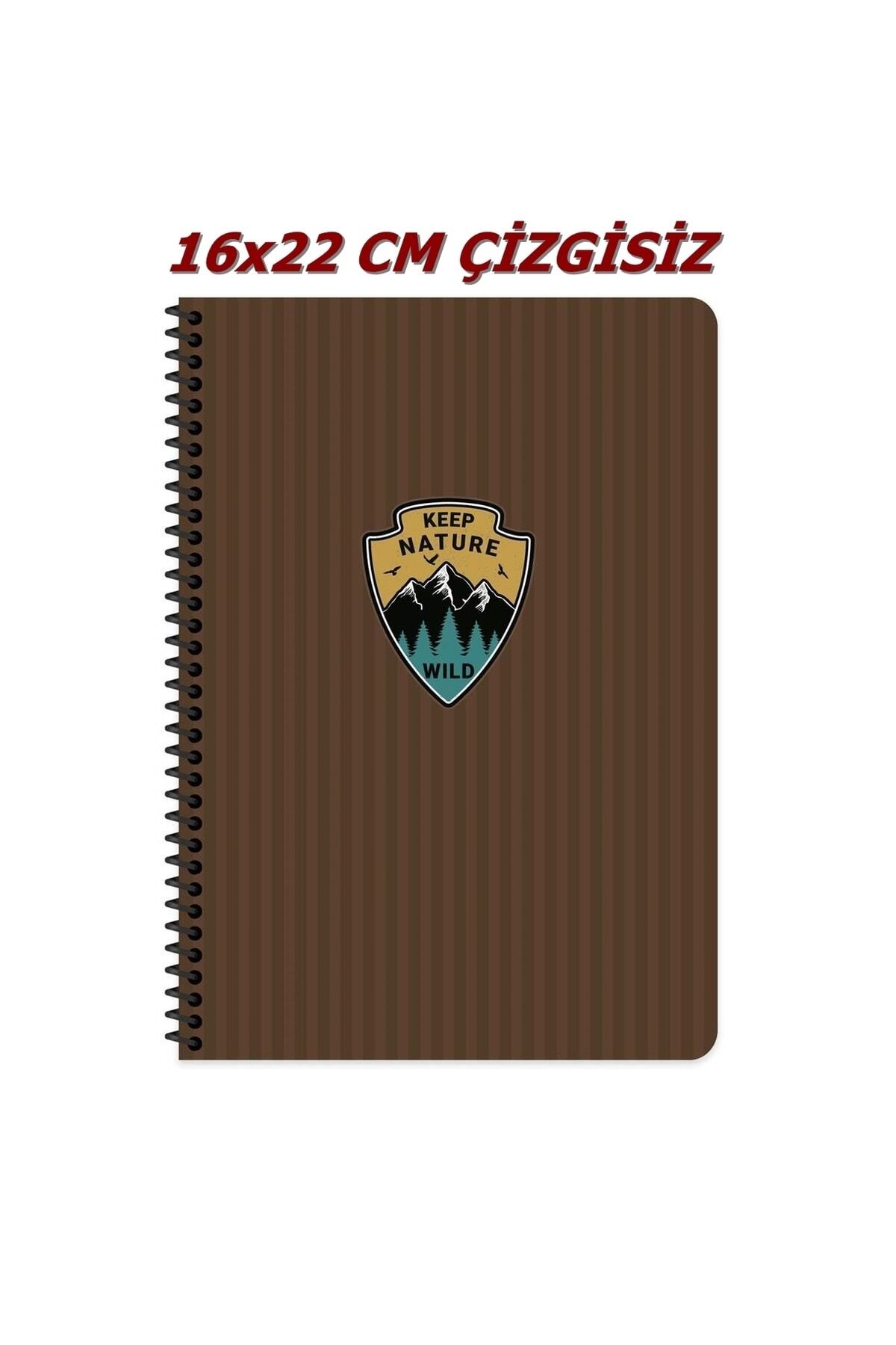 16x22 Cm Çizgisiz 80 Yaprak Outdoor Karton Kapak Telli Defter