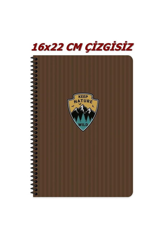 16x22 Cm Çizgisiz 80 Yaprak Outdoor Karton Kapak Telli Defter