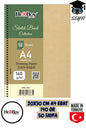20X30 CM A4 eskiz kara kalem çizim defteri 140 gr TELLİ 50 sayfa HERBOY